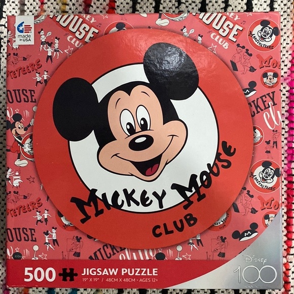 Mickey Mouse Club Jigsaw Puzzle 500 Piece 19x19 Disney 100 - Picture 1 of 3
